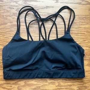 Black all in motion sports bra, size small